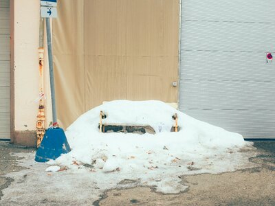 Winter abandoned lonely