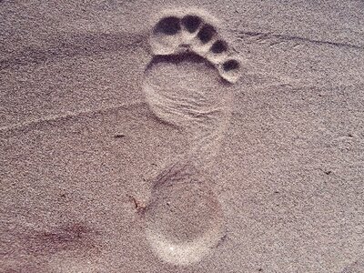 Beach sign step photo