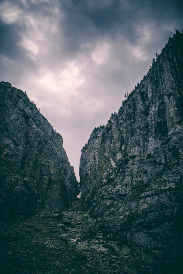 Cliffs mountains dark photo