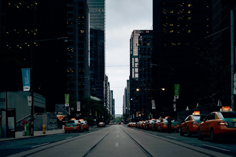 Architecture skyscrapers cars