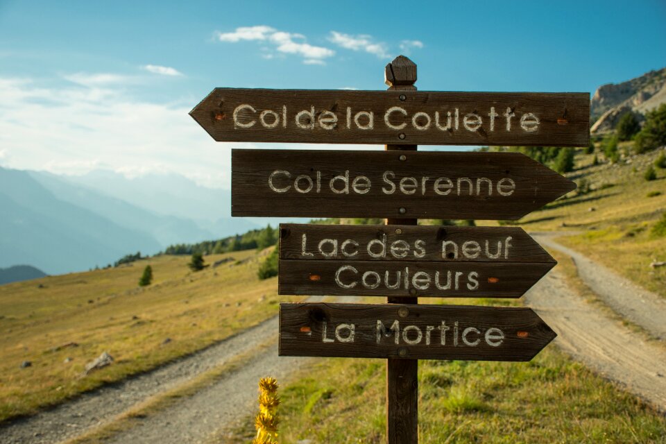 Road track signpost