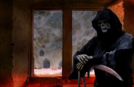 Grim reaper tombstone weird