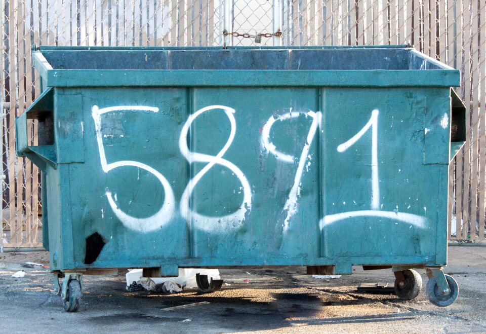 Trash container waste