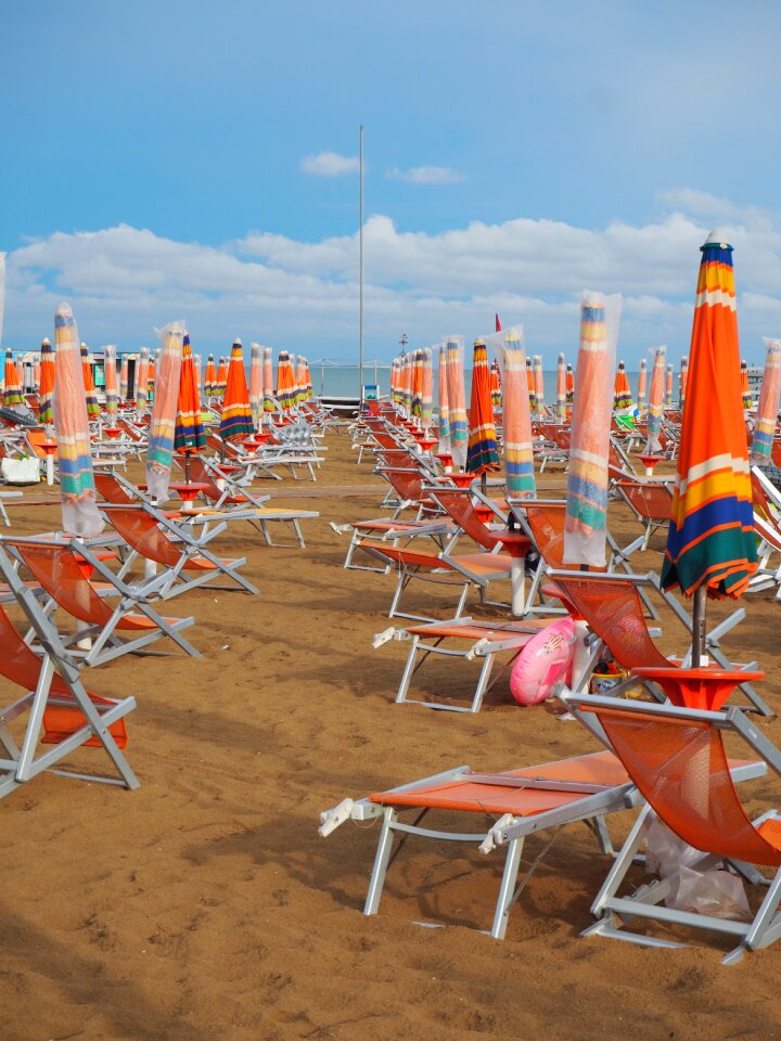 Vacations sun loungers summer photo