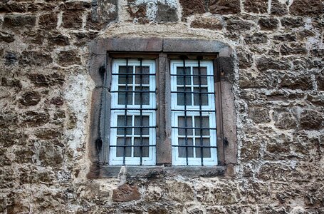 Old window facade historically