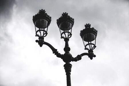 Clouds city black and white