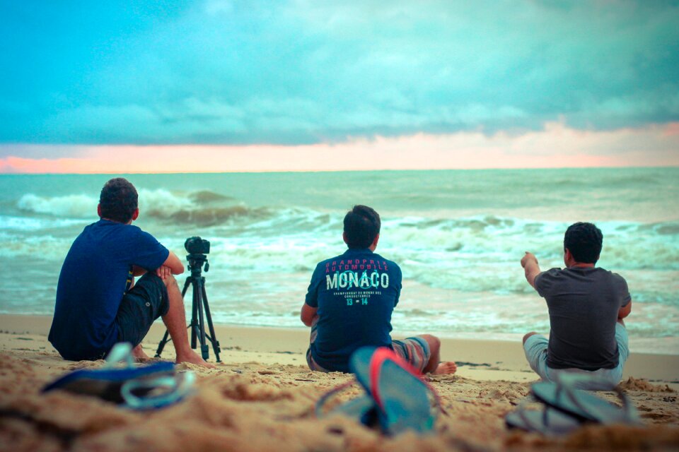 Sand photo friendship