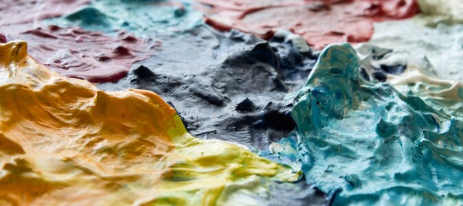 Messy paints art photo