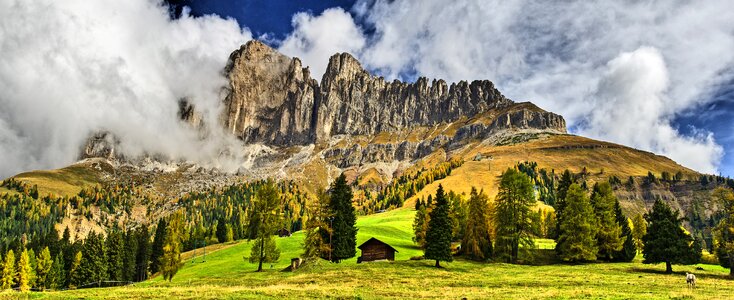 Mountains south tyrol alpine panorama photo