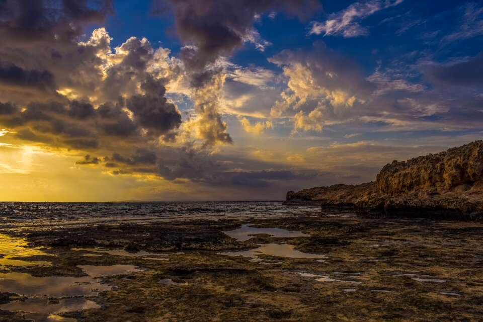 Dramatic sunset nature