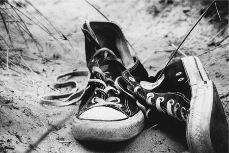 Sneakers laces gray shoes