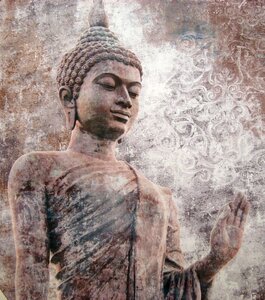 Religion gray meditation gray buddha photo