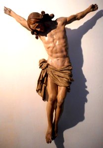 Crucifix - wooden sculpture attributed to Giuseppe Sanmartino (Naples 1720-Naples 1793) or Francesco Verzella (beginning 19th century) - Museum Quadreria dei Girolamini in Naples (44952628884)