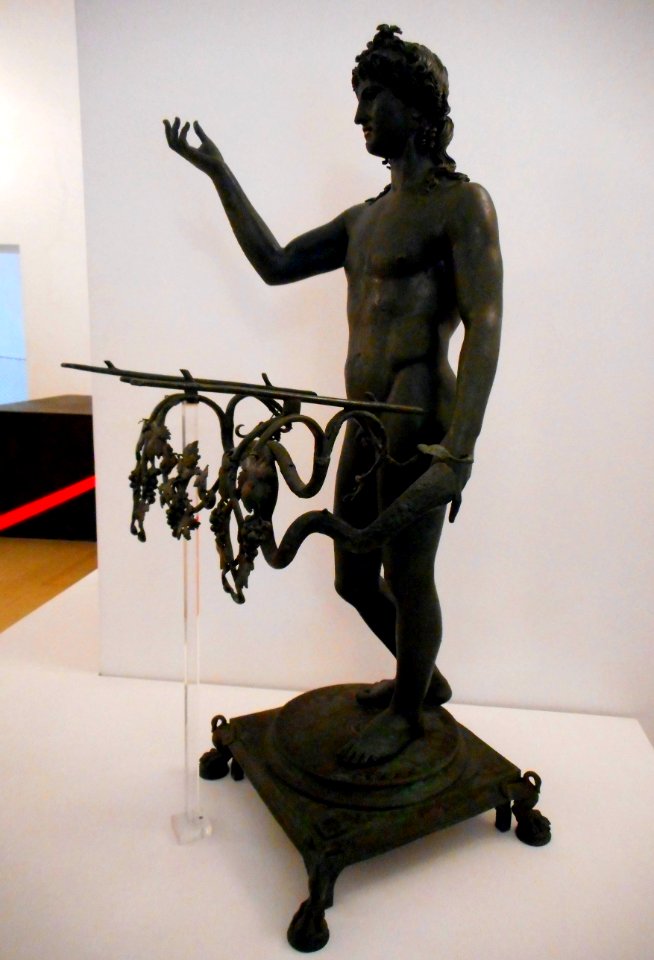 Ephebe - bronze statue (1st century AD) from Pompeii, House of Marcus Fabius Rufus, now at temporary exhibition at Museum MADRE in Naples (30805252477)