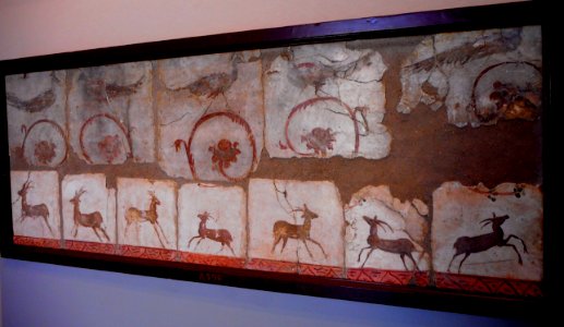 Pastiches with animals - painted plaster (1st century AD) from Herculaneum, found year 1748 - Exhibition Herculaneum and Pompeii Vision of Discovery up to September 30, 2018 at the Archaeological Museum of Naples (44787635232)