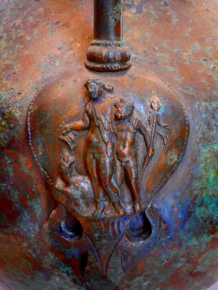 Pitcher with Dionysiac scene (1st century AD) from Pompei, House of the Faun - Exhibition Herculaneum and Pompeii Vision of Discovery up to September 30, 2018 at the Archaeological Museum of Naples (43945761805)