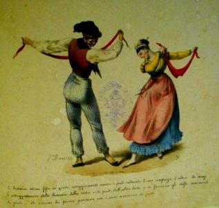 Scenes of dance of the Tarantella (Naples 1834) by Gaetano Dura - Exhibition Naples and Rossini up to December 4, 2018 at National Library of Naples (free entrance) (30621237157)