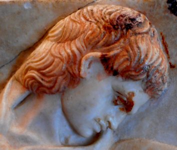Relief with Bacchic procession (1st century BC-1st century AD; detail) from Herculaneum, found year 1749 - Exhibition Herculaneum and Pompeii Vision of Discovery at the Archaeological Museum of Naples (44795778534)