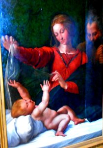 The Holy Family, called 'Madonna del Popolo' or 'Madonna di Loreto' or 'Madonna del Velo'  (about 1512) by Raffaello Sanzio's follower - Capodimonte Museum in Naples (44606443152)