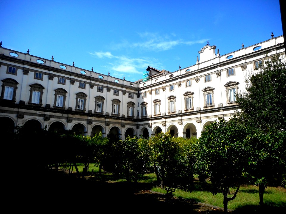 The orange trees cloister (2nd half 17th century) - Architect Dionisio Nencioni di Bartolomeo (Florence 1559-Naples 1638) - Museum Quadreria dei Girolamini in Naples (31324454308)