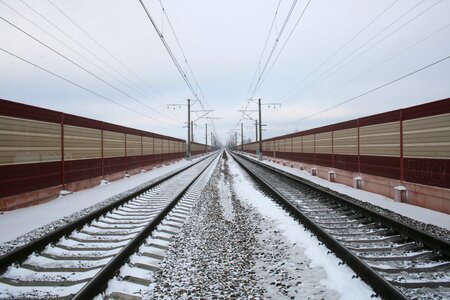 Railway track railway industry photo