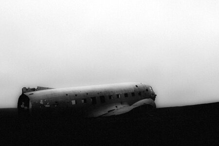 Wreckage black and white grayscale photo