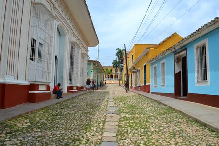 The cobbled streets colored houses trinidad