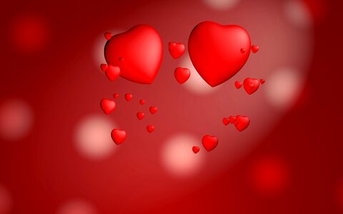 Symbol valentine red heart photo
