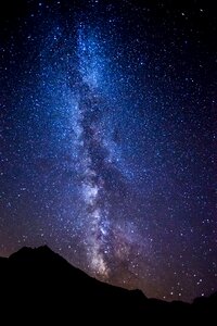 Night galaxy blue galaxy photo