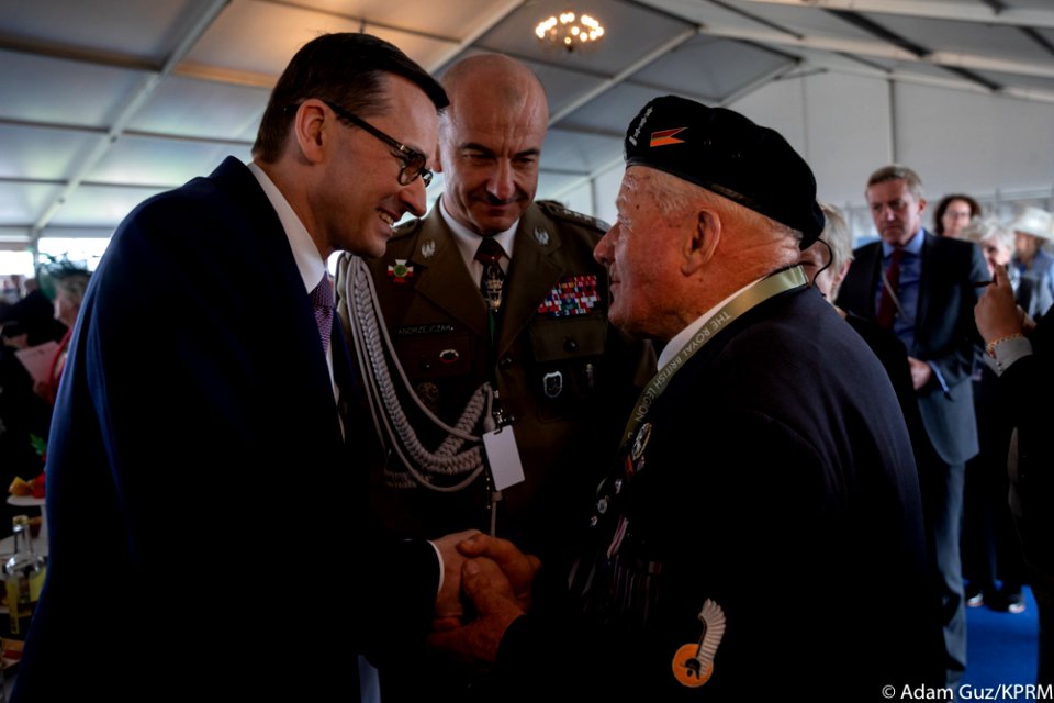 75th anniversary of the landing of Allied forces in Normandy. Polish veterans with Mateusz Morawiecki 01