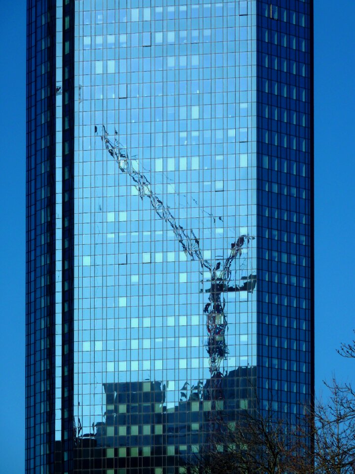 City glass building