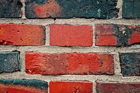 Red brick wall red brick cement photo