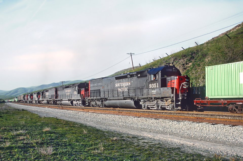 A Freight Climbing the Cuesta Hills above San Luis Obispo, 1985 -- 5 Photos (30935828742)
