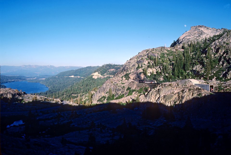A Southern Pacific Freight Well Above Donner Lake, Roger Puta Style, August 1980 -- 5 Photos (32738027550)