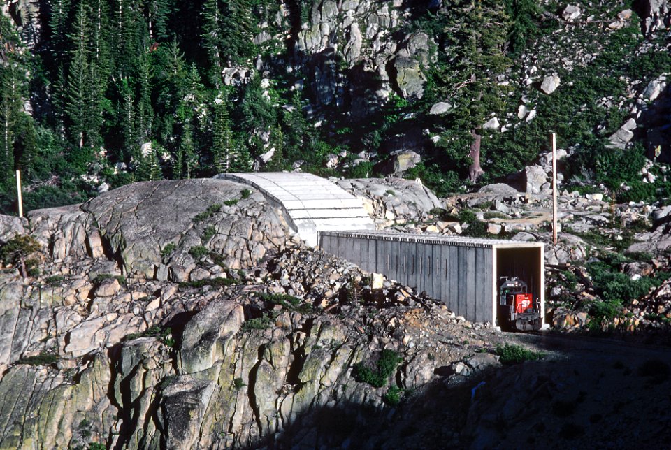 A Southern Pacific Freight Well Above Donner Lake, Roger Puta Style, August 1980 -- 5 Photos (32738029350)
