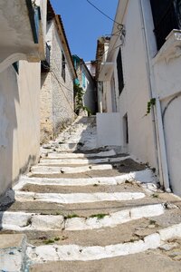 Village street stairway