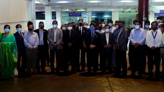 Ambassador Earl R. Miller welcomed the arrival of 2.5 million doses of Moderna vaccine donated to Bangladesh by the United States (51292129620)