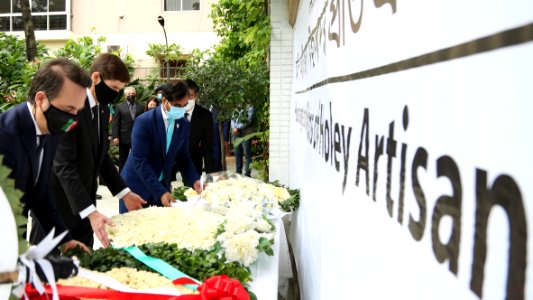 Ambassador Miller joined in commemoration of the fifth anniversary of the Holey Artisan Bakery attack.d (51293220996)