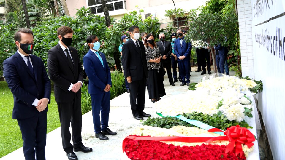 Ambassador Miller joined in commemoration of the fifth anniversary of the Holey Artisan Bakery attack.d (51293399193)