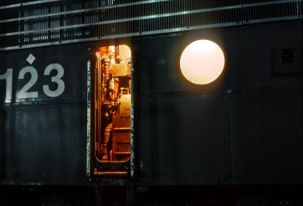 Amtrak ex-SP FP7A 123 in April 1976 (34686284295)