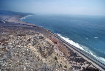 Amtrak northbound Coast Starlight, Jalama Beach, Lompoc, CA in September 1981 -- 4 Photos (31814234051)