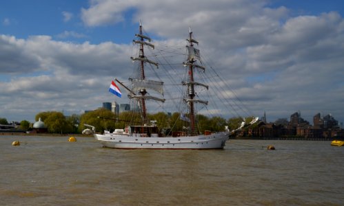 Aphrodite, Two Masted Square Rigged Brig, River Thames, Greenwich, London (33977994706) photo