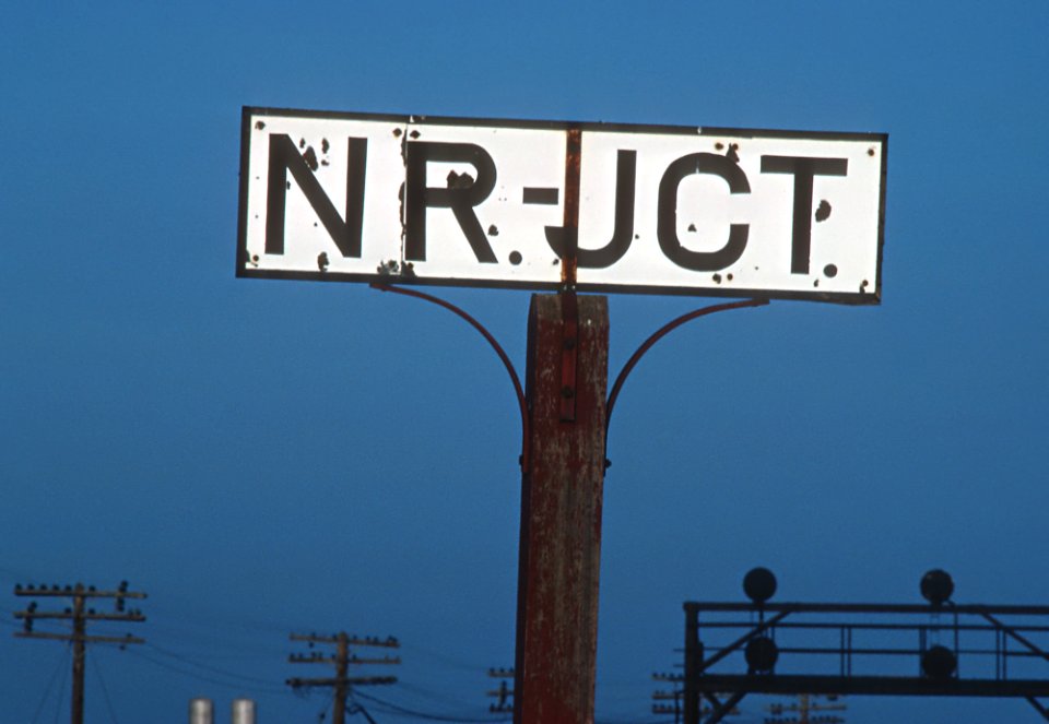 AT&SF NR-JCT was a bit east of Emporia, KS, junction between the lines to Topeka and Kansas City in August 1983 (31308449921)