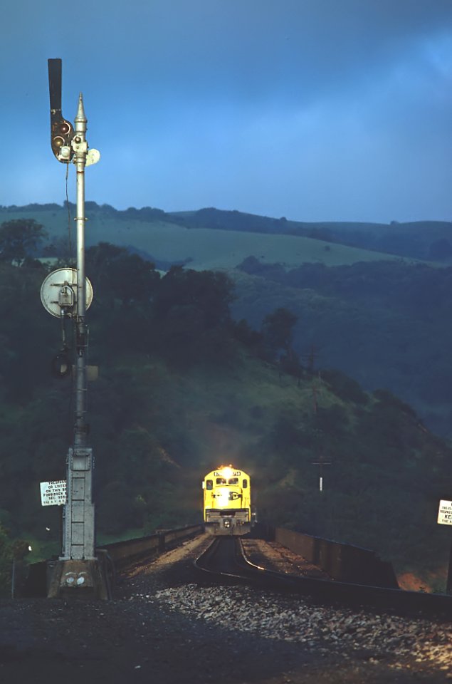 ATSF Early morning look across Muir Trestle near Martinez, CA in May 1980 -- 3 Photos (35979706171)