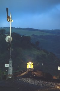 ATSF Early morning look across Muir Trestle near Martinez, CA in May 1980 -- 3 Photos (35979706171)