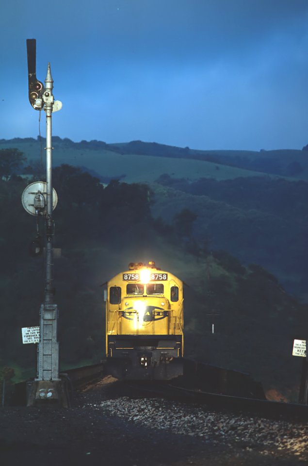 ATSF Early morning look across Muir Trestle near Martinez, CA in May 1980 -- 3 Photos (35722717830)