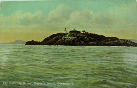 Bay Rock Lighthouse, Magnetic Island, Australia - circa 1910 (19288277174) photo