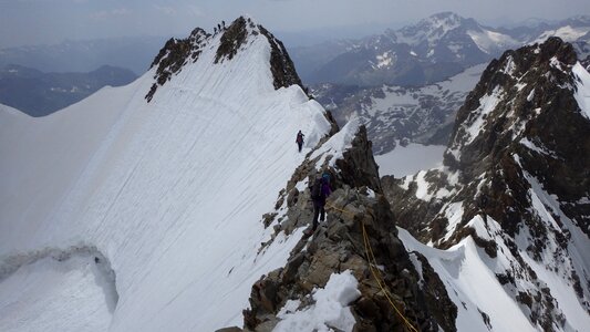 Climb cold the alps