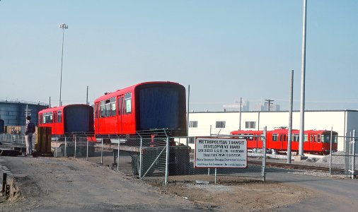 Brand New San Diego Red Trolleys -- Not Lettered Yet -- 4 Photos (33881367686)