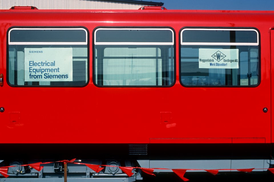 Brand New San Diego Red Trolleys -- Not Lettered Yet -- 4 Photos (33881368356)